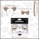 Janinka Cheetah Costume Set Cheetah Ears Headband Leopard Cat Tail Bow Tie Face Stickers for Halloween CosplayLeopard Style