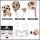 Janinka Cheetah Costume Set Cheetah Ears Headband Leopard Cat Tail Bow Tie Face Stickers for Halloween CosplayLeopard Style