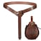 LEIFIDE 2 Pcs Renaissance Belt Pouch Medieval Viking Pirate Leather Pouch Bag Embossed Costume AccessoriesBrownVintage