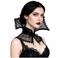 L'VOW LVOW Women Black Victorian Collar Standing Vampire Collar Detachable Dracula Collar Witch Gothic AccessoriesMesh