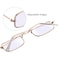 Blulu 1 Pair Small Granny Glasses with Chain Old Lady Costume Glasses Grandpa Dress up Eyeglasses 2 Beaded Sunglasses ChainsGold Rectangular Frame