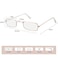 Blulu 1 Pair Small Granny Glasses with Chain Old Lady Costume Glasses Grandpa Dress up Eyeglasses 2 Beaded Sunglasses ChainsGold Rectangular Frame