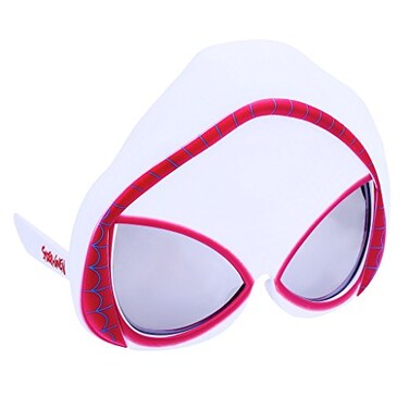Sun-Staches SunStaches SpiderGwen Sunglasses Ghost Spider Womens Costume Mask UV 400 One Size Fits Most