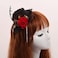 BLESSUME Women Victorian Punk Mini Bowler Hat Hair Clip Party Hat Dancing Cocktail Head Clip