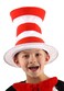 Elope elope Dr Seuss Cat in The Hat Striped Stovepipe Costume Hat for Kids Red