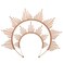 BLESSUME Gold Spike Halo Crown Headpiece NYLON ZIP TIE Wedding Bride Hair Band Tiara