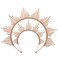 BLESSUME Gold Spike Halo Crown Headpiece NYLON ZIP TIE Wedding Bride Hair Band Tiara