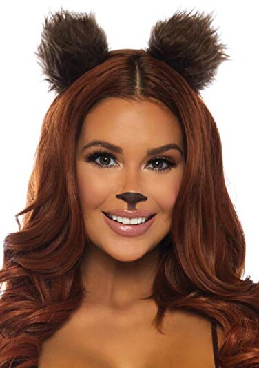 Leg Avenue Bear Ear Headband Brown