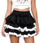 URAWESO Womens Lolita Bloomers Y2k Grunge Ruffles Pumpkin Pants Black and White