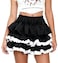 URAWESO Womens Lolita Bloomers Y2k Grunge Ruffles Pumpkin Pants Black and White
