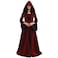 BLESSUME Women Renaissance Medieval Witch Dress Cosplay Costume Wine Red S