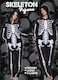 ReneeCho Skeleton Pajama Adult Skeleton Costume Unisex Halloween Onesie Costume Black