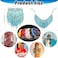 Wuchieal Womens Belly Dance Tribal Face Veil With Halloween Costume Accessory Light Blue
