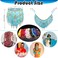 Wuchieal Womens Belly Dance Tribal Face Veil With Halloween Costume Accessory Light Blue