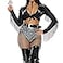 Forplay Womens 3pc Cowgirl Adult Sized Costumes Black Silver MediumLarge US