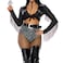 Forplay Womens 3pc Cowgirl Adult Sized Costumes Black Silver MediumLarge US