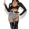 Forplay Womens 3pc Cowgirl Adult Sized Costumes Black Silver MediumLarge US