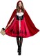 Soyoekbt Womens Little Red Riding Hood Costume Halloween Cloak Cosplay 1012