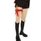 Simple polymer 2 Pcs Bow Garter with Pirate Dagger Lace Bow Leg Ring Sword Leg Holster for Halloween Dress Up Props rdeBlack