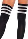Leg Avenue womens Athletic Three Striped Knee High Socks BlackWhite One Size