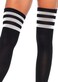 Leg Avenue womens Athletic Three Striped Knee High Socks BlackWhite One Size
