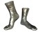 Seeksmile Unisex Shiny Metallic Costume Socks Gray