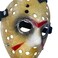 MFCMF Horror Hockey Mask Halloween Cosplay Mask Masquerade Christmas Costume Mask with Adjustable Straps Black Eyes