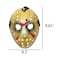 MFCMF Horror Hockey Mask Halloween Cosplay Mask Masquerade Christmas Costume Mask with Adjustable Straps Black Eyes
