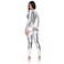 Forplay Womens Metallic Zip Front Mock Neck Catsuit Silver XSmallSmall