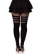 Leg Avenue LegAvenue WomensStriped Fishnet Black One Size
