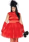 Leg Avenue Womens Beetle Bride 80s Halloween Adult Sized Costumes Red 3X 4X US