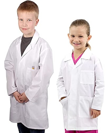 IntelliFun Kids Lab Coat Science Doctor Lab DressUp Fun Ages 210 Large 67Y