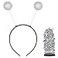 Funcredible Silver Alien Antenna Headband with Glitter Intergalactic Costume Headpiece Space Costume Accessory Set for Cosplay Festivals Photo Shoots