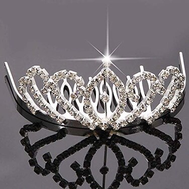 Bseash Mini 256 inchs Rhinestone Tiara Comb Crown for Lady Wedding Bride Prom Birthday Pegeant Prinecess Party