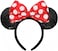 ETLUK Mouse Ears Headband Mouse Ears Sequin Bow Headbands for Women Girls Cosplay Accessories Party Decorations Red