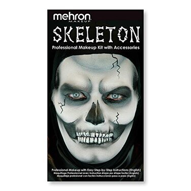 Mehron Makeup Premium Character Kits Makeup Kits for Halloween Cosplay Made in the USA Complete Kit Includes all Tools Instructions on How to Create the Look Skeleton