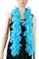 Flydreamfeathers 25 Gram 4 Feet Long Chandelle Feather Boa Great for Party Wedding Halloween Costume Christmas Tree Decoration Turquoise