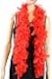 Flydreamfeathers 25 Gram 4 Feet Long Chandelle Feather Boa Feather Boa Great for Party Wedding Halloween Costume Christmas Tree Decoration Red