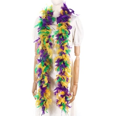 Larryhot 45g Mardi Gras Feather Boa 2 Yards Boa Feathers for Party Mardi Gras Masquerade Carnival Concert Home Decoration
