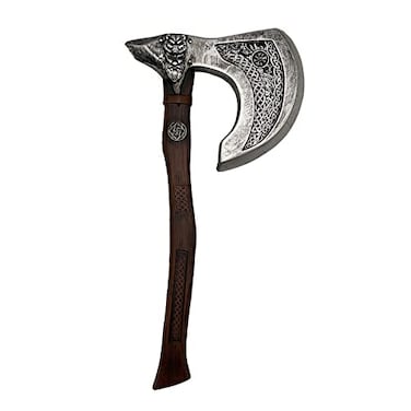 LOOYAR PU Foam Wolf Totem Viking Axe Prop for LARP Cosplay Halloween