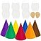 Fengek 16 Packs Dwarf Gnome Sets 7 Pcs Felt Cone Dwarf Hats 7 Pcs White Fake Beard and 2 Pcs Fake Ears for Halloween Christmas Party Cosplay Style 2