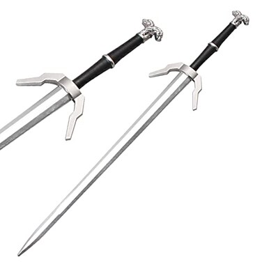 Blazing Steel Medieval Foam Sword Two Hand Sword Witcher Twin Wolf