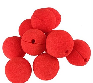 he andi heandi 12pcs Foam Clown Nose Circus Party Halloween Costume Red Red