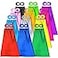 ADJOY Superhero Capes and Masks for Kids DIY Children Capes for Birthday Party 12 Sets Bulk Pack