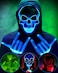 Sumind Halloween LED Mask Scary LED Skeleton Hacker Glow in the Dark Mask for Halloween Costume PartyBlue