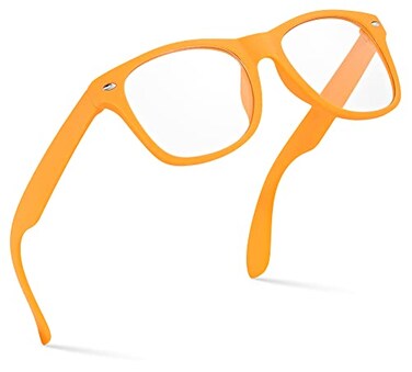 Retro Rewind Kids Classic Nerd Clear Lens NonPrescription Square Glasses