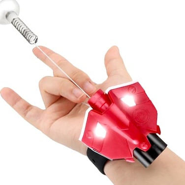 Web Launcher Spider Web Shooters Real Silk Launcher Wrist with Magnetic Sensor Light Can Grab Objects Realistic Cool Gadgets Stuff Fun Superhero RolePlay String Toys for Kids Boys Men Birthday Gifts R