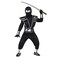 Fun World Mirror Ninja Silver Costume Medium 810 Multicolor