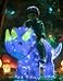 bDDeDD Kids Inflatable Costume Triceratops Dinosaur Halloween Cosplay Costume with LED Light for Cosplay Party Blue Dinosaur M