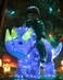 bDDeDD Kids Inflatable Costume Triceratops Dinosaur Halloween Cosplay Costume with LED Light for Cosplay Party Blue Dinosaur M